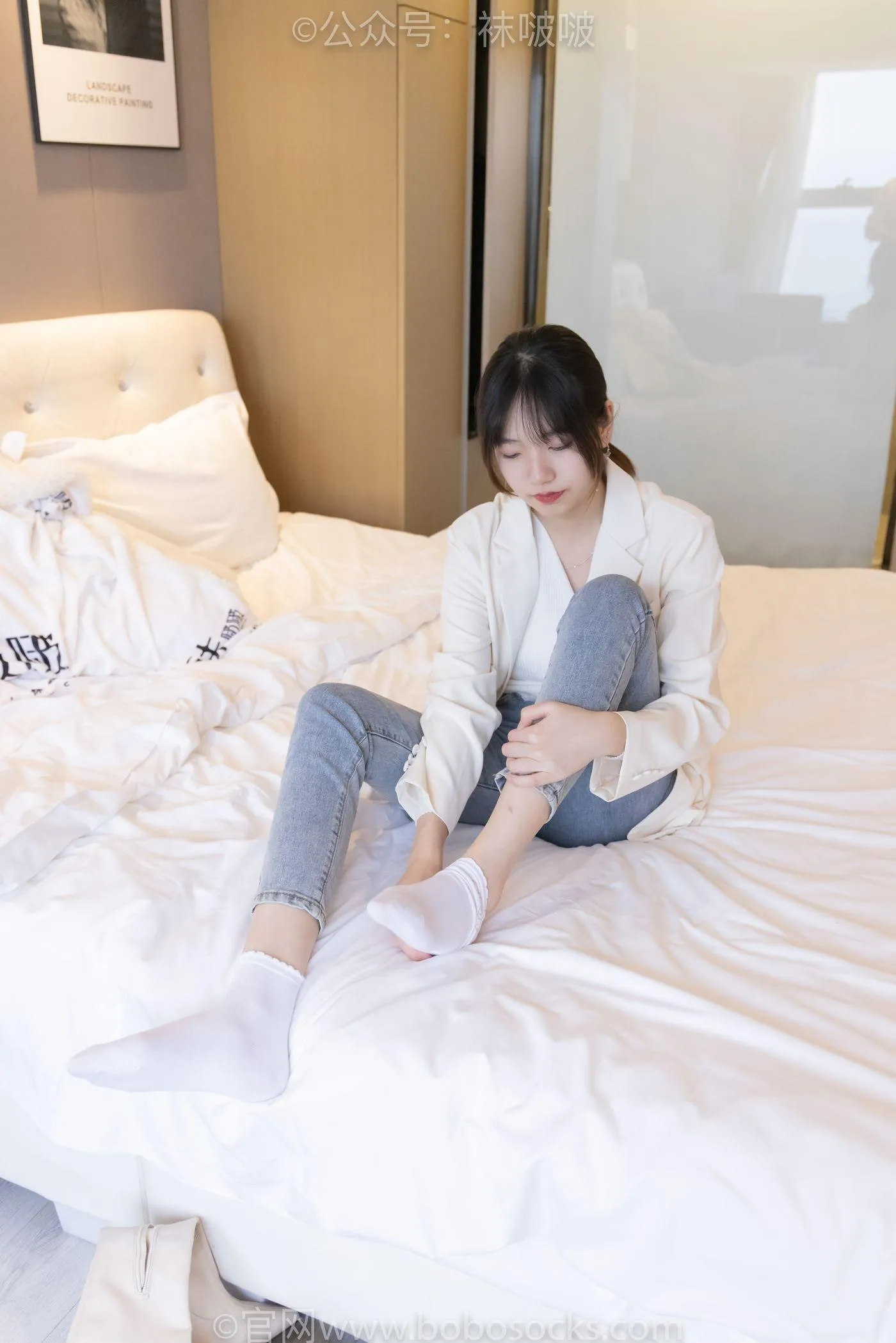 [BoBoSocks袜啵啵]NO.050 小甜豆-高跟长靴、白棉袜 [175P]插图4